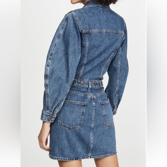 AGOLDE Baloon Sleeve Long Sleeve denim Dress - Picture 2 of 9